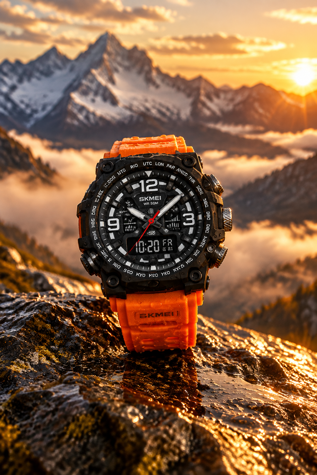 Square digital outdoor watch - alpine lifestyle
